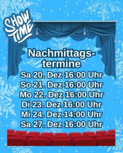 Schneeman Snowys Vorstellungstermine